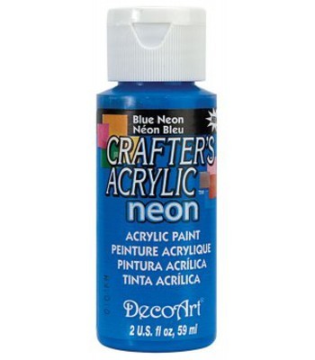 DecoArt Crafters Acrylic Neon - Blue 2oz 